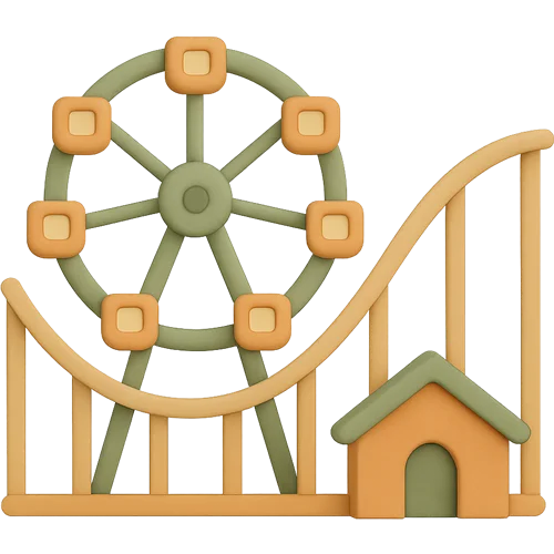 Osobná detská kniha o návšteve zábavného parku plná kúziel