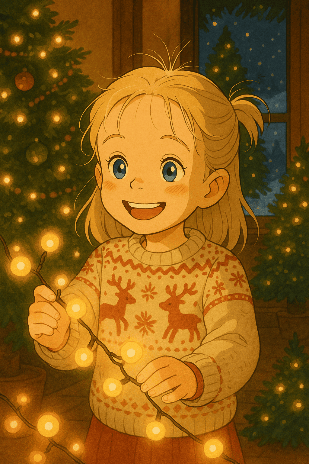 Vianočné svetielka a vôňa škorice