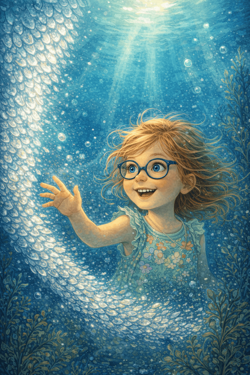 Strieborné šupiny hĺbky