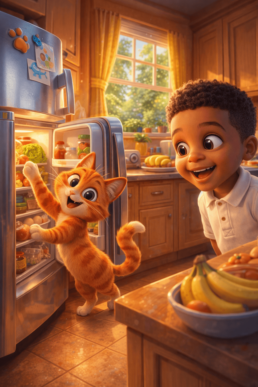 Bláznivá mačka a chladnička